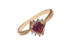 Золотое кольцо с родолитом