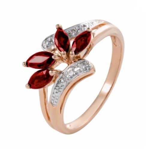 Золотое кольцо с гранатом