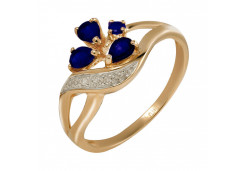 Золотое кольцо с сапфиром