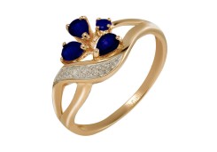 Золотое кольцо с сапфиром