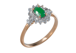 Золотое кольцо с изумрудом