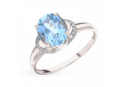 Серебряное кольцо с топазом