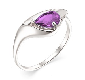 Серебряное кольцо с аметистом
