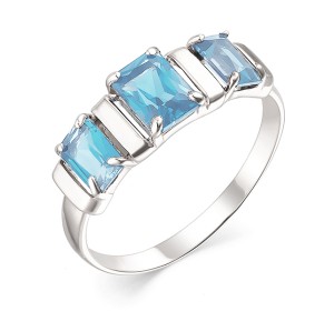 Серебряное кольцо с топазом