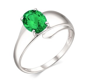 Серебряное кольцо с хризопразом