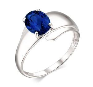 Серебряное кольцо с сапфиром