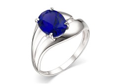 Серебряное кольцо с сапфиром