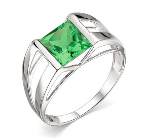 Серебряное кольцо с изумрудом