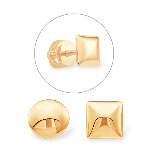 Золотые cерьги пусеты (гвоздики)