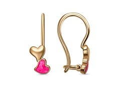 Золотые cерьги классические с эмалью