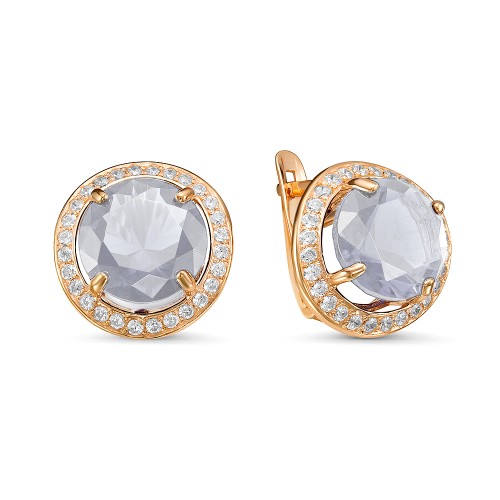 Серебряные cерьги с фианитом