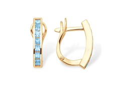 Золотые cерьги с топазом