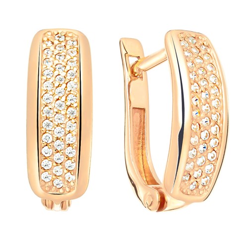 Серебряные cерьги с фианитом