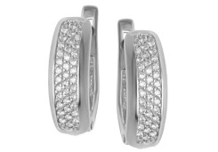 Серебряные cерьги с фианитом