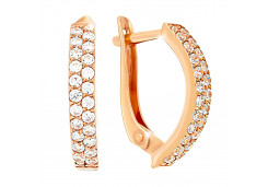 Серебряные cерьги с фианитом