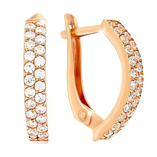 Серебряные cерьги с фианитом