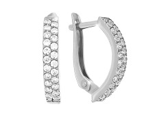 Серебряные cерьги с фианитом