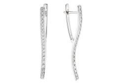 Серебряные cерьги с фианитом