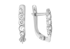 Серебряные cерьги с фианитом