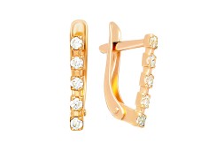 Серебряные cерьги с фианитом