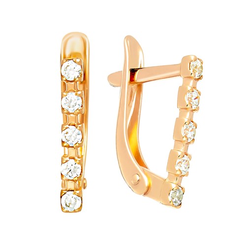 Серебряные cерьги с фианитом