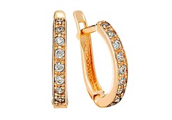 Серебряные cерьги с фианитом