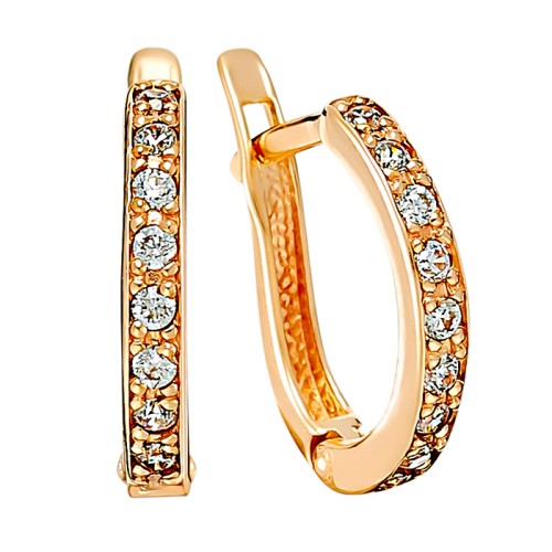 Серебряные cерьги с фианитом