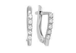 Серебряные cерьги с фианитом