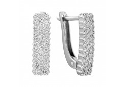 Серебряные cерьги с фианитом