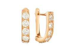 Серебряные cерьги с фианитом