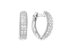 Серебряные cерьги с фианитом