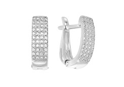 Серебряные cерьги с фианитом