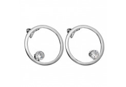 Серебряные cерьги пусеты (гвоздики) с фианитом