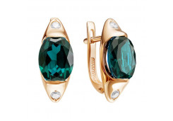 Золотые cерьги с лондон топазом