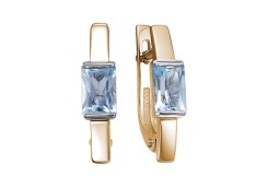 Золотые cерьги с топазом