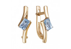 Золотые cерьги с топазом