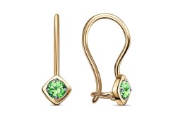 Золотые cерьги с фианитом