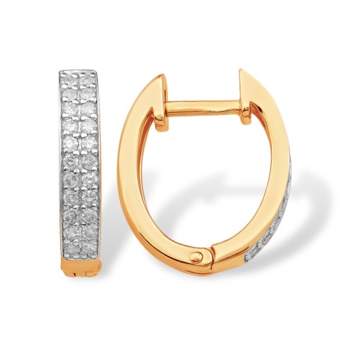 Золотые cерьги с бриллиантом