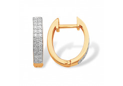 Золотые cерьги с бриллиантом