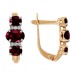 Золотые cерьги классические с рубином