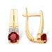 Золотые cерьги с гранатом