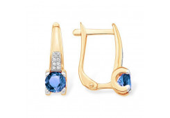 Золотые cерьги с лондон топазом