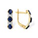Золотые cерьги с сапфиром