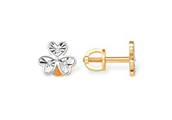 Золотые cерьги пусеты (гвоздики) с бриллиантом