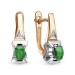 Золотые cерьги с изумрудом