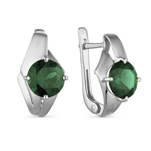 Серебряные cерьги с турмалином