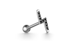 Серьга д/пирсинга из белого золота с бриллиантом