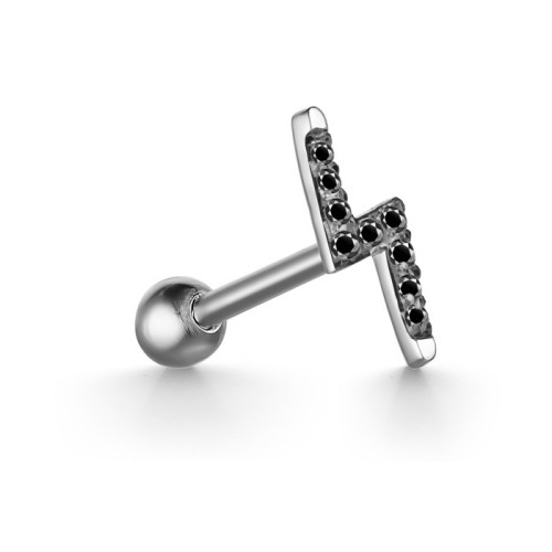 Серьга д/пирсинга из белого золота с бриллиантом