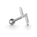 Серьга д/пирсинга из белого золота с бриллиантом