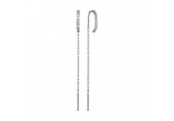 Серьги из белого золота с бриллиантом